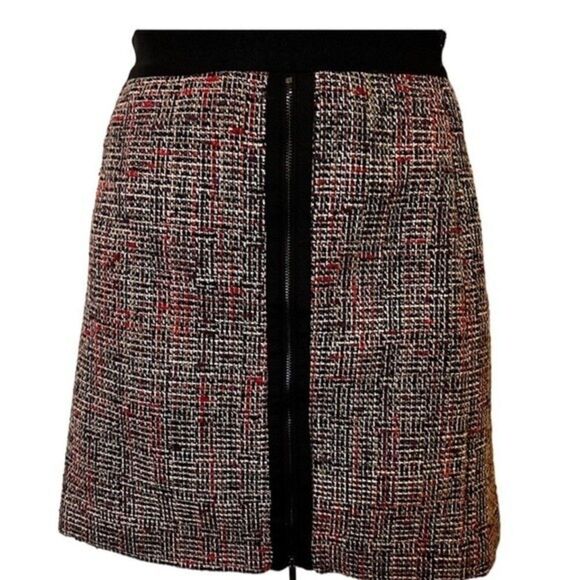 ABM Liz Claiborne Sz 10 Pencil skirt black white lined petite 10p Zipper - Picture 1 of 8